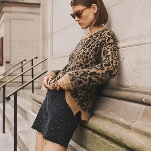 madewell leopard print sweater